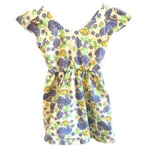 Monica + Andy Girls Floral Print Dress Size 12-24M Organic Cotton